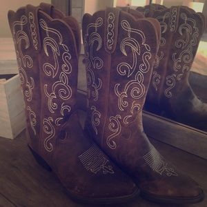 Justin’s cowboy boots! Make an offer 😊